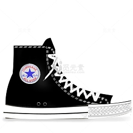 匡威黑色的鞋Converse-icons