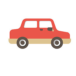红色小汽车