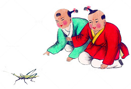 抓蛐蛐的小孩