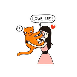 被猫爪抓伤了脸的主人