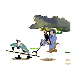 卡通鲁智深和林冲