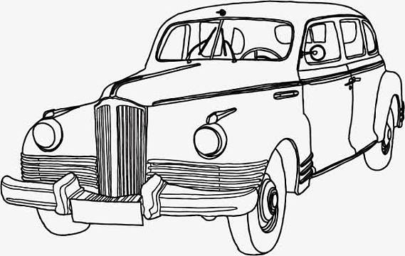 矢量手绘老爷车素材_矢量手绘老爷车图片元素-觅元素