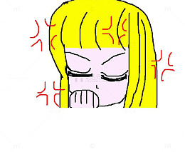 小女孩抓狂表情免抠素材