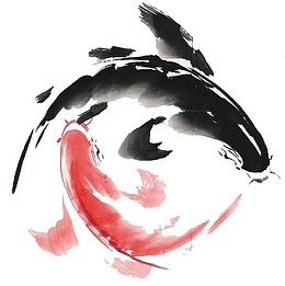 水墨阴阳鱼图