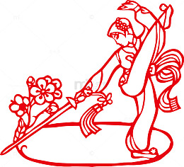 舞蹈剪纸