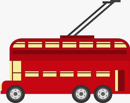 红色矢量交通工具