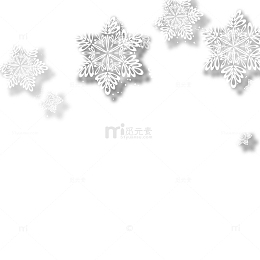白色精致的雪花