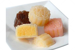 实物冰皮月饼