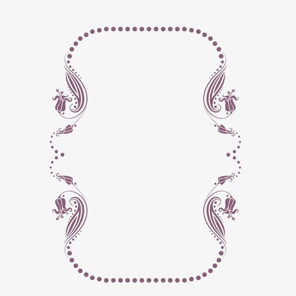 矢量对称点线花边竖边框