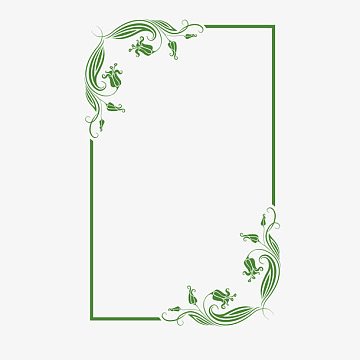 矢量绿色对角花边欧式竖边框