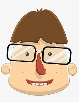 戴眼镜的小孩子png卡通漫画男人头像png时尚潮流女性人物png手绘头像