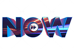 艺术字英文字母NOW
