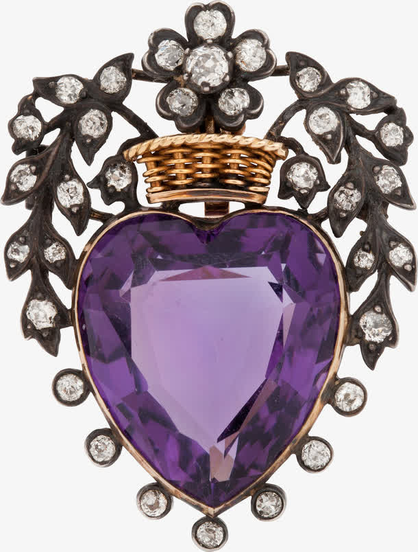 心形宝石项链免抠素材免费下载_觅元素51yuansu.com