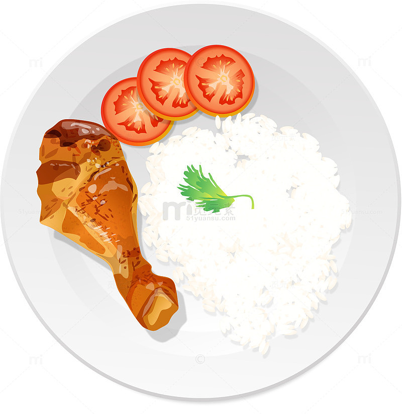 矢量手绘午饭