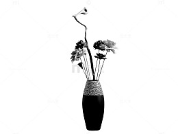 中国风 花瓶 花多 美