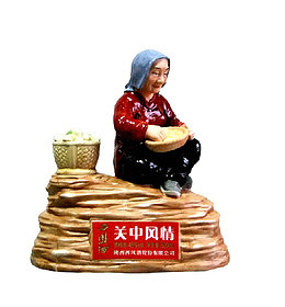 创意陕西八大怪泥人元素