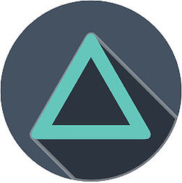 三角形黑暗PlayStation-Flat-icons