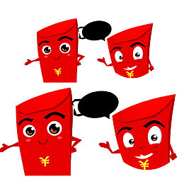 卡通红包小人