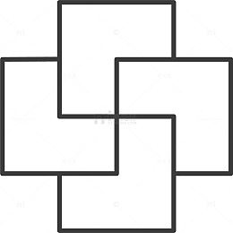 正方形创意线条图案