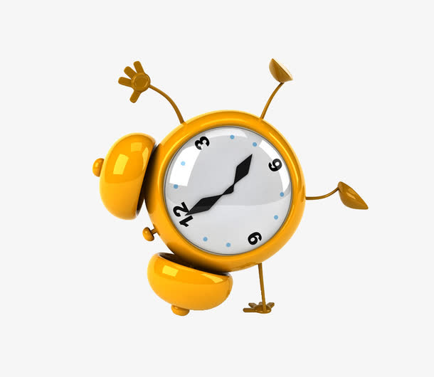 黄色卡通闹钟