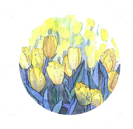 水彩鲜花