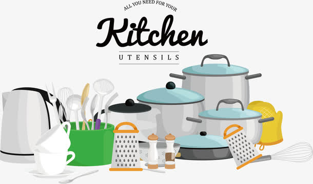 各种锅具矢量图