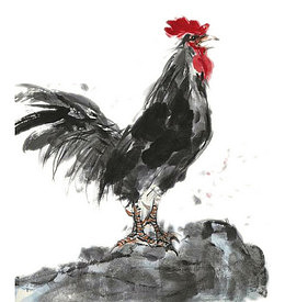 国画鸡子