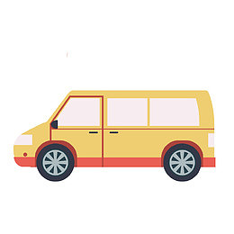 矢量中型面包车