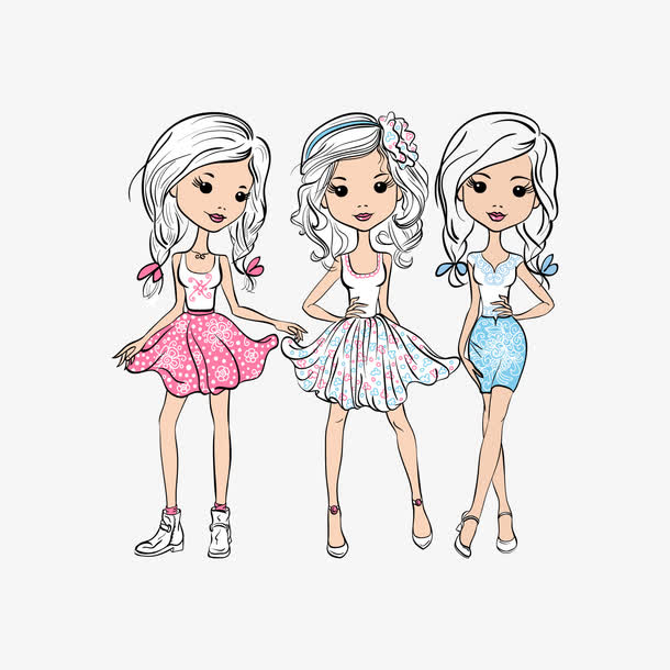 关键词 : 女孩,手绘人物,卡通素材,矢量图,时尚,摩登女郎[声明] 觅