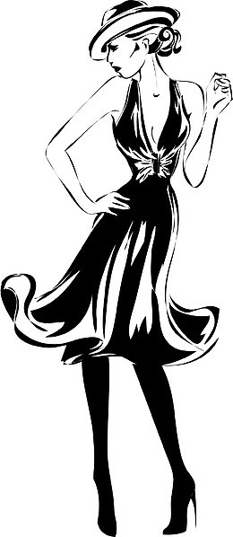 黑色性感欧美女郎