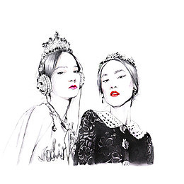 时尚插画女郎