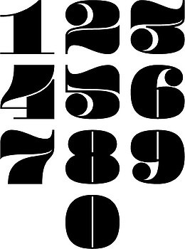 阿拉伯数字艺术字