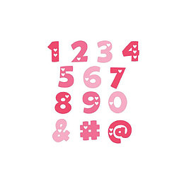 粉色数字免扣元素