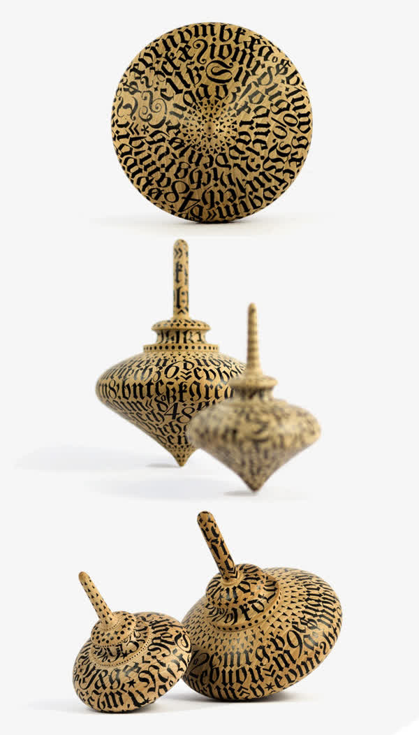 创意文字陀螺素材图片