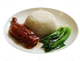 卤味烧鸭腿饭