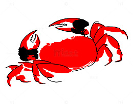卡通红色螃蟹