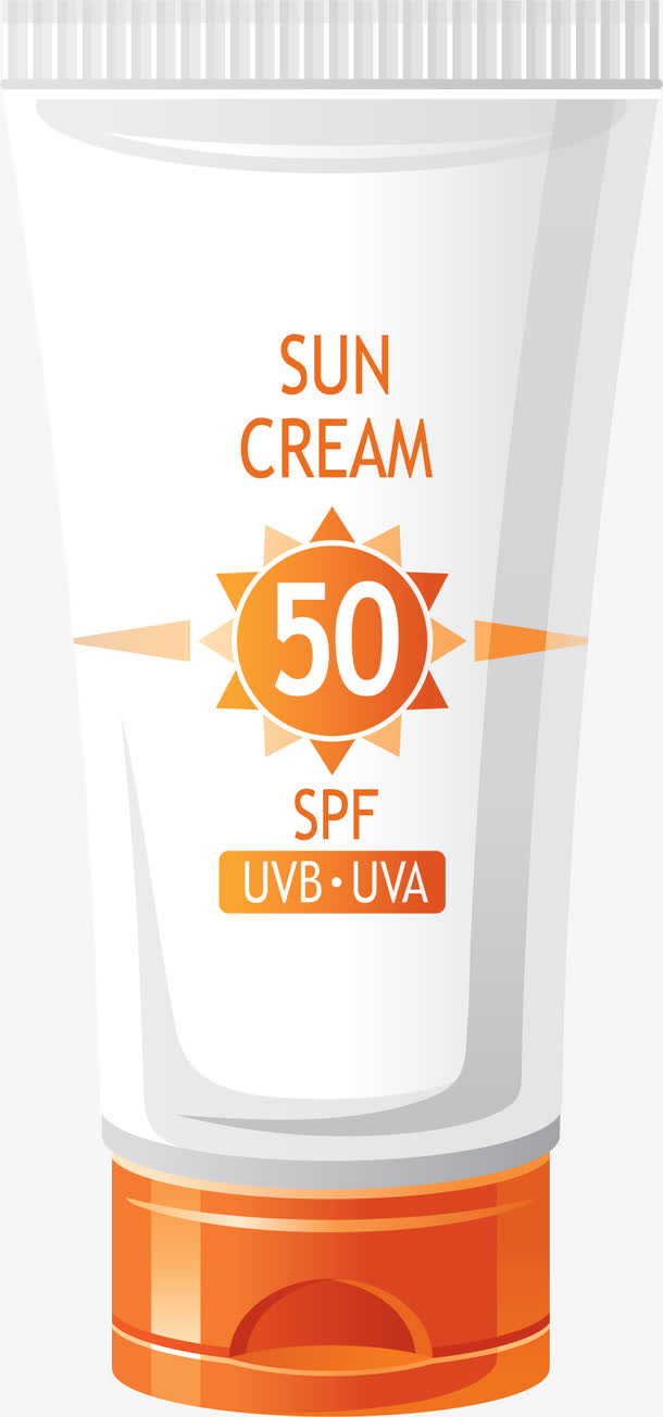 橙色防晒霜免抠素材免费下载_觅元素51yuansu.com