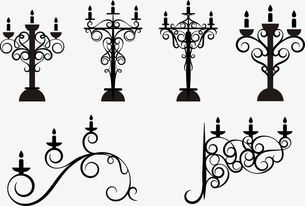 矢量复古的烛台插图