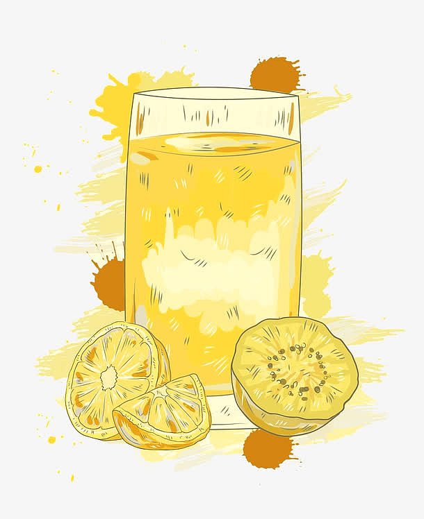 柠檬汁插画