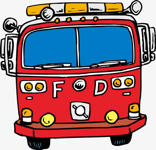 消防车png矢量元素