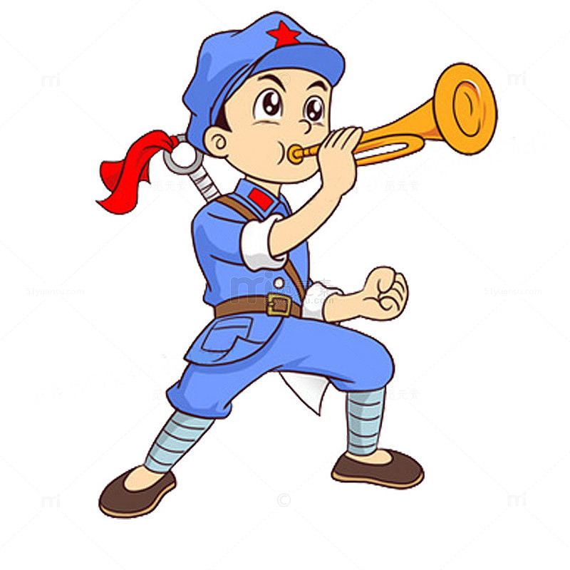 吹号角的解放军