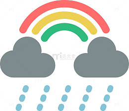 雨后彩虹矢量图