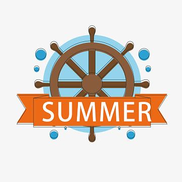 卡通船舵矢量图