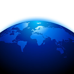 地球北极升起的曙光矢量素材