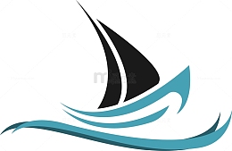 航行的矢量船只