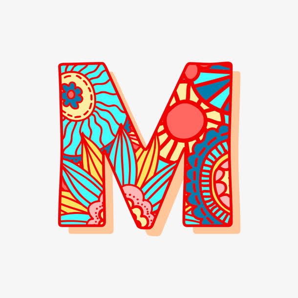 花纹字母m