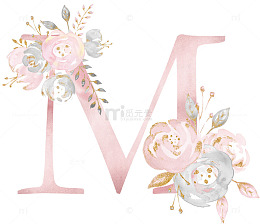 花朵字母M