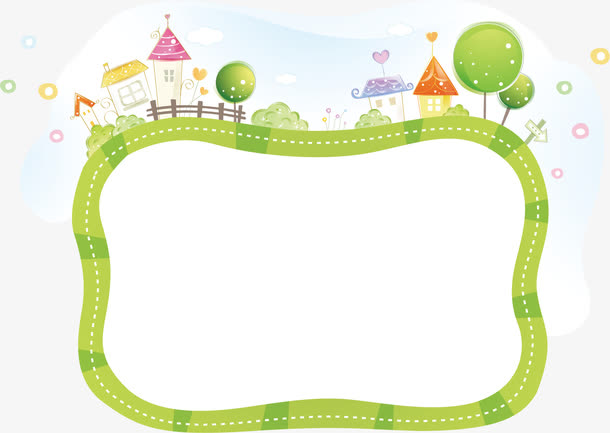 文案背景元素绿色边框装饰