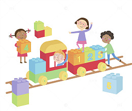 宝宝玩积木组合