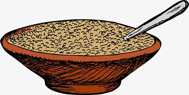 手绘糙米饭